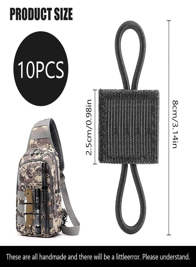 SHOPEE 10 Pieces Molle Attachments Tactical Backpack Accessories Gear Holder Clip Molle Webbing Binding Ribbon Elastic Buckle Multipurpose Tactical Bag Molle Accessories - Image 2